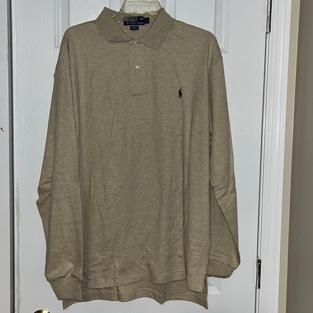 NWOT Polo Ralph Lauren Smooth Cotton Long Sleeve Polo - Picture 3 of 8